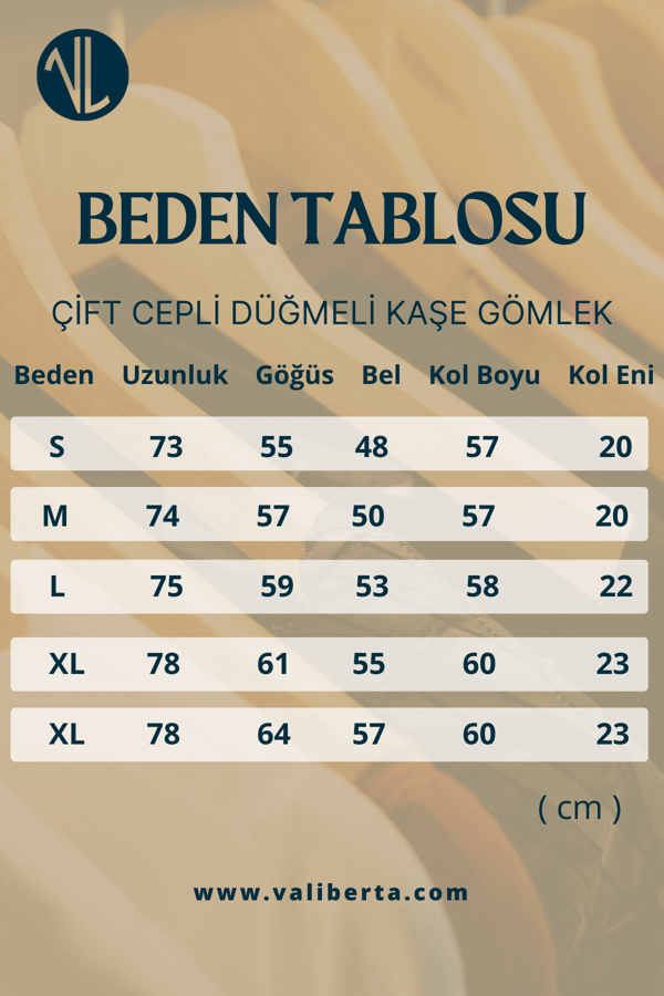 Çift Cepli Düğmeli Kaşe Gömlek - Saks Mavisi