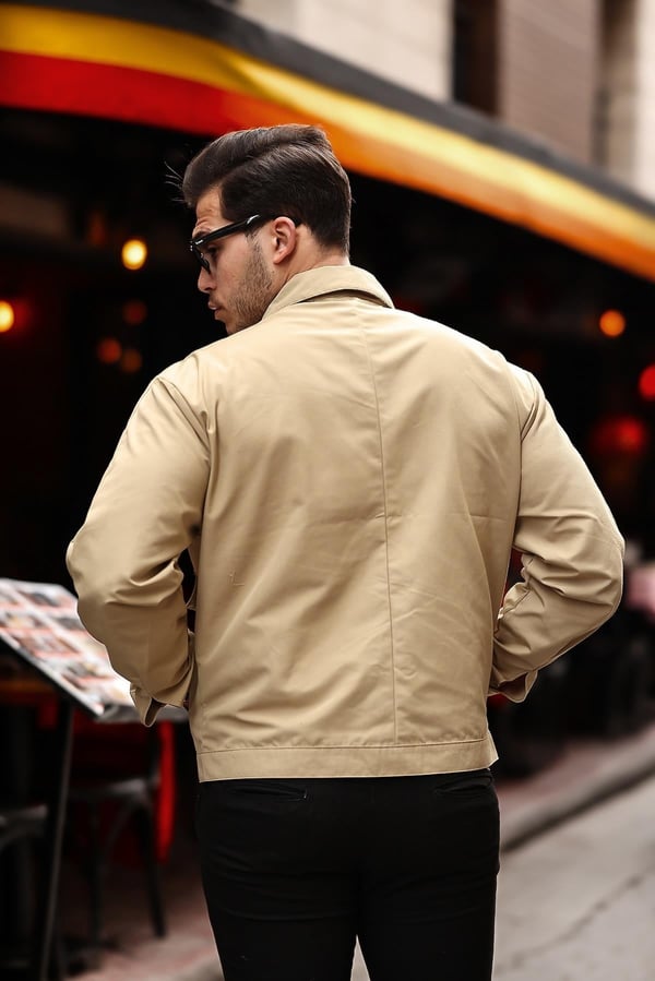 DualPocket Hafif  Mevsimlik Ceket - Bej