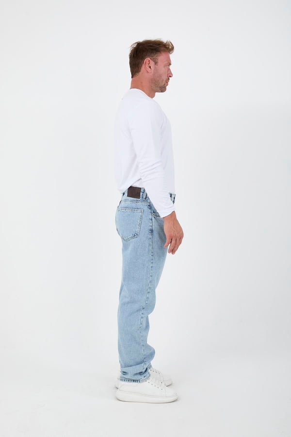 Kot Baggy Kalıp Erkek Pantolon - Taş