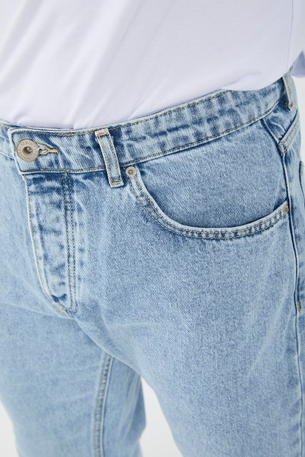 Kot Baggy Kalıp Erkek Pantolon - Taş