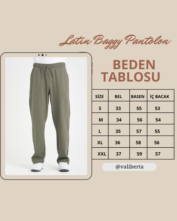 Latin Baggy Pantolon - Füme