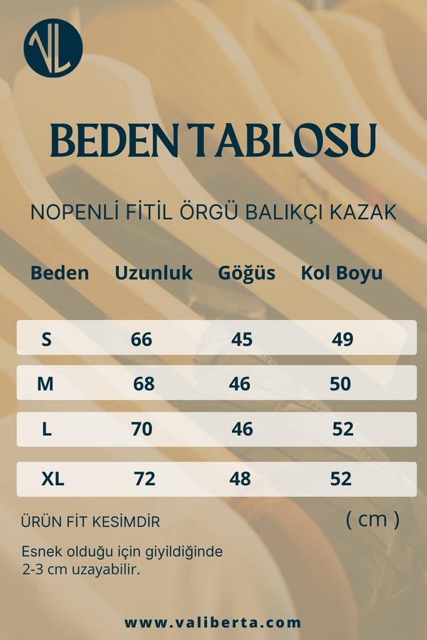 Nopenli Fitil Örgü Balıkçı Kazak - Ekru