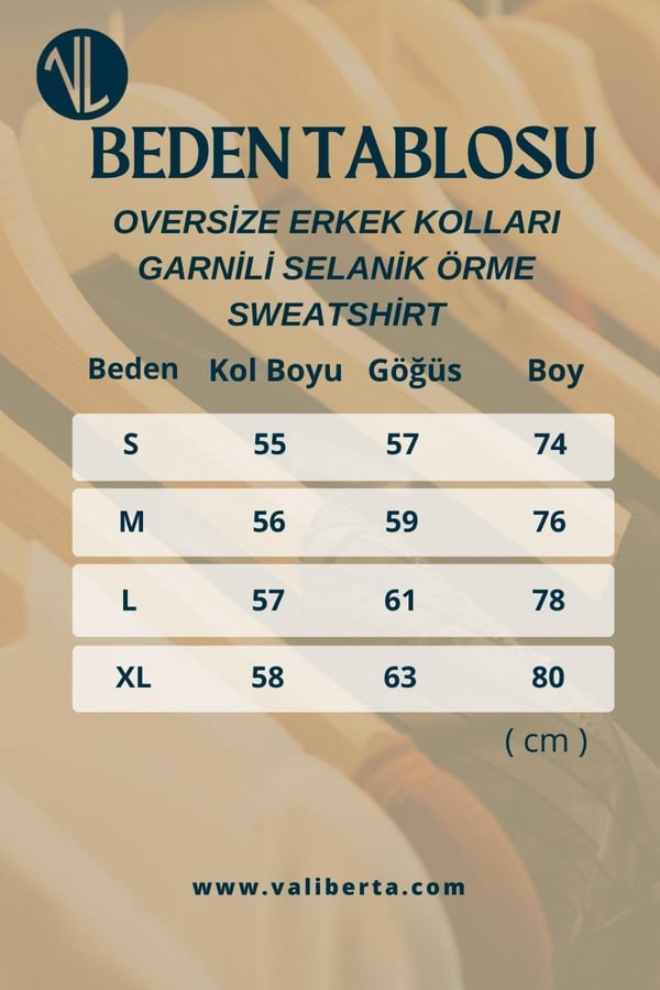 Oversize Erkek Kolları Garnili Selanik Örme Erkek Sweatshirt - Siyah