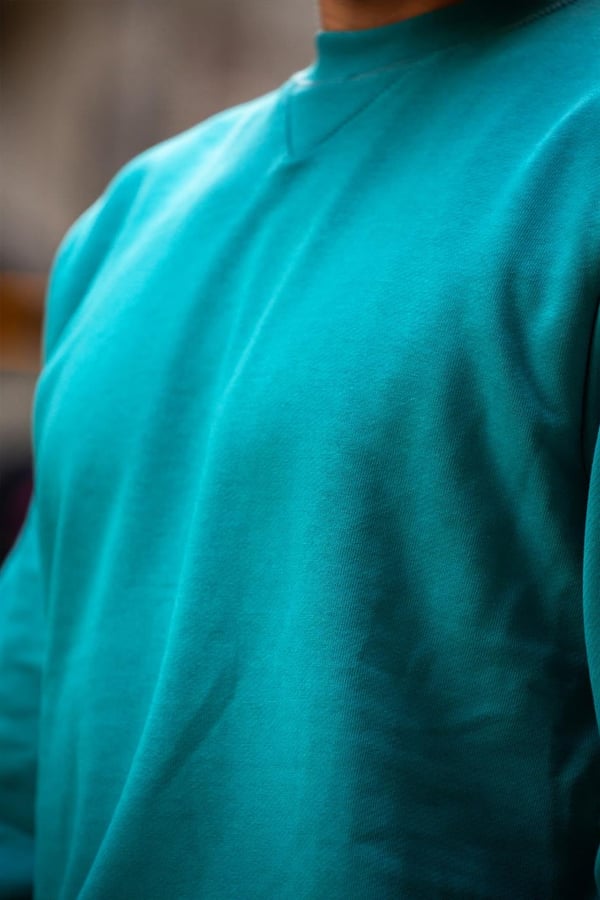 Ribanalı Fit Sweatshirt - Mavi