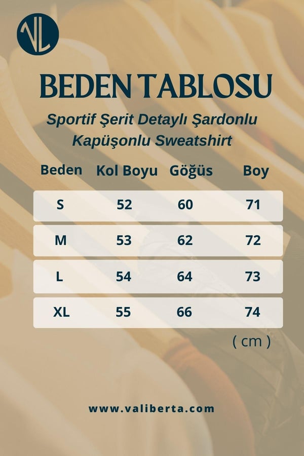 Sportif Şerit Detaylı Şardonlu Kapüşonlu Sweatshirt - Kahve