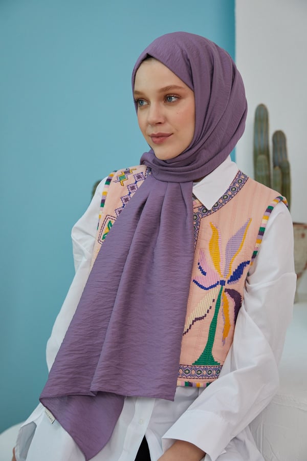 İpekli Tensel Koyu Lilaİpekli00036Şalland