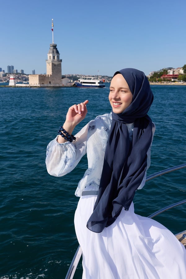 Şalland Cupra İpek Şal LacivertCUPRAIPEKSAL1000Şalland