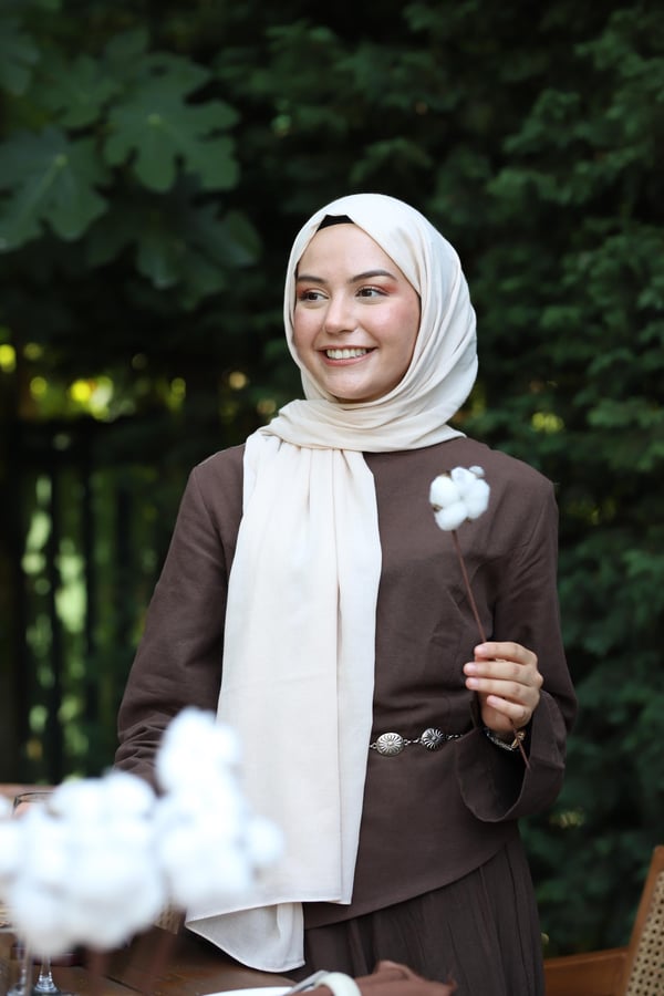 Şalland Naturel Pamuk Şal Fil DişiSALLANDNATPAMSAL1012Şalland