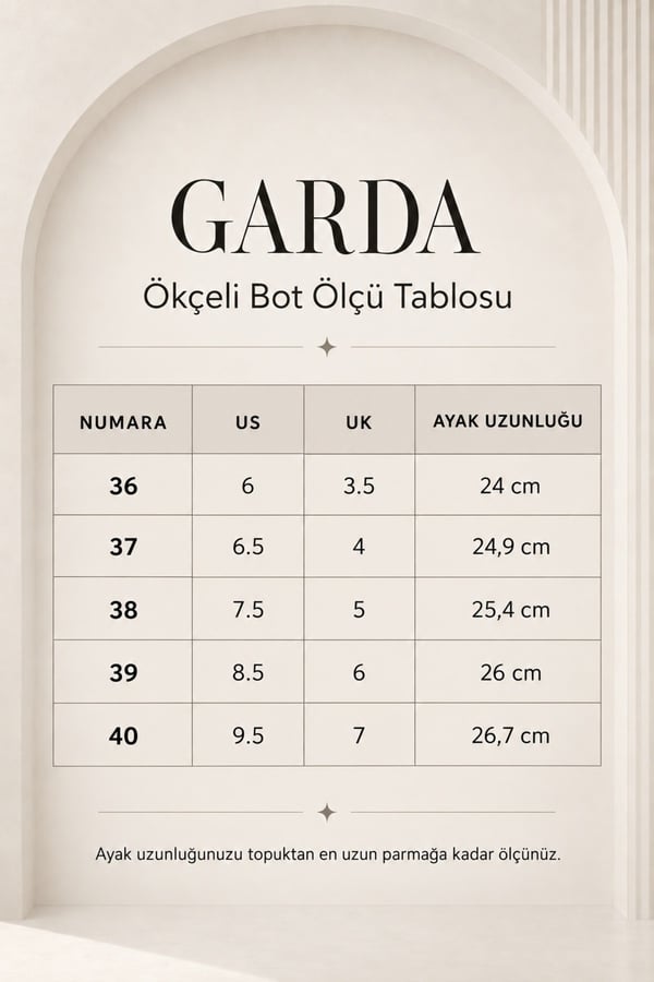 Garda Kadın Hakiki Deri Bot Yumuşak Comfort Deri İç Taban