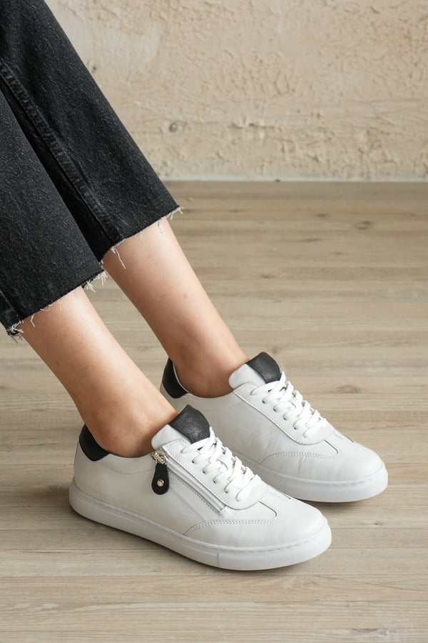 Madrid Kadın Sneaker Beyaz Hakiki Deri Comfort Yumuşak Taban Günlük Spor Ayakkabı