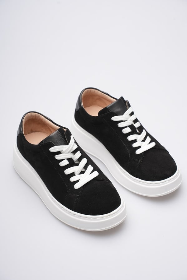Nice Kadın Sneaker Deri Süet İçi Deri Comfort Yumuşak Taban Günlük Ayakkabı