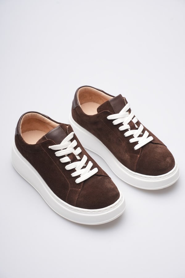Nice Kadın Sneaker Deri Süet İçi Deri Comfort Yumuşak Taban Günlük Ayakkabı