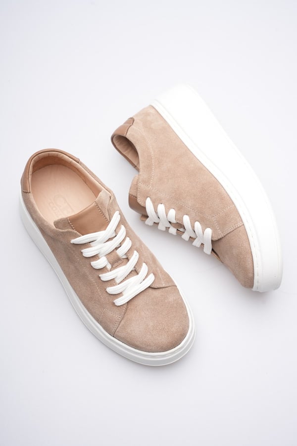 Nice Kadın Sneaker Deri Süet İçi Deri Comfort Yumuşak Taban Günlük Ayakkabı