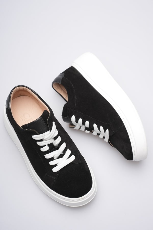 Nice Kadın Sneaker Deri Süet İçi Deri Comfort Yumuşak Taban Günlük Ayakkabı