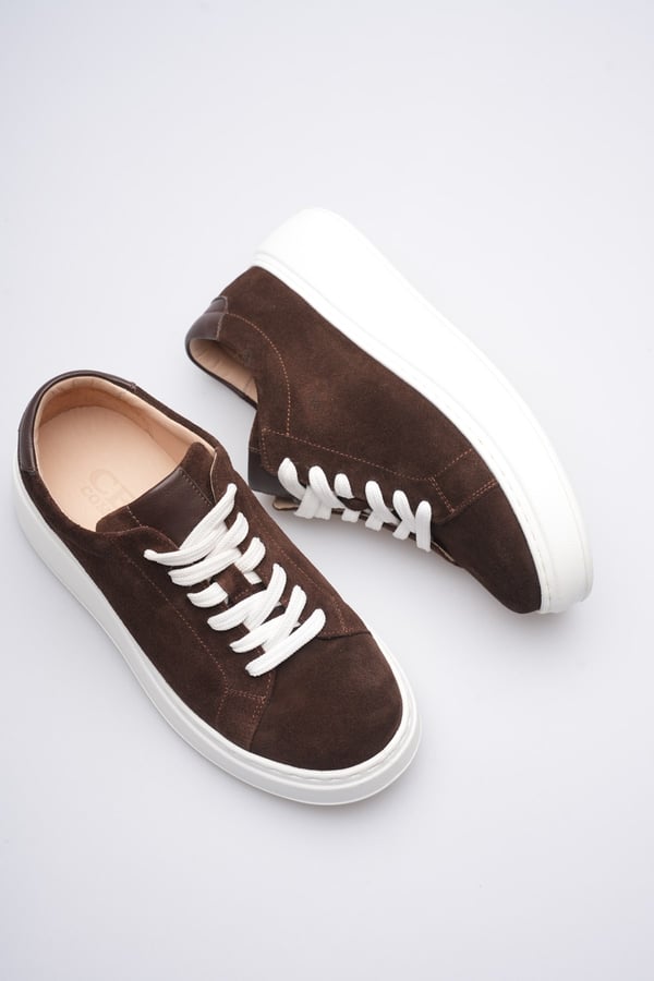 Nice Kadın Sneaker Deri Süet İçi Deri Comfort Yumuşak Taban Günlük Ayakkabı
