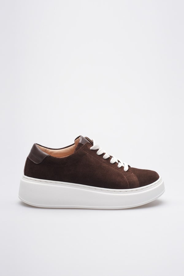 Nice Kadın Sneaker Deri Süet İçi Deri Comfort Yumuşak Taban Günlük Ayakkabı