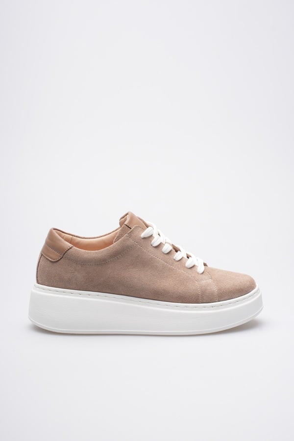 Nice Kadın Sneaker Deri Süet İçi Deri Comfort Yumuşak Taban Günlük Ayakkabı