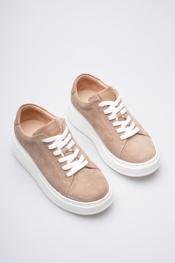 Nice Kadın Sneaker Deri Süet İçi Deri Comfort Yumuşak Taban Günlük Ayakkabı