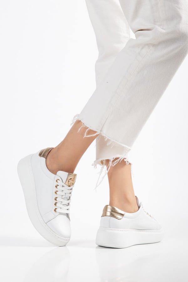 Paris Hakiki Deri Kadın Sneaker Comfort Yumuşak