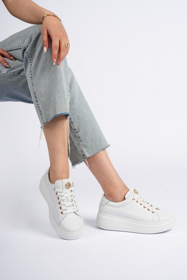 Paris Hakiki Deri Kadın Sneaker Comfort Yumuşak Günlük Spor Ayakkabı