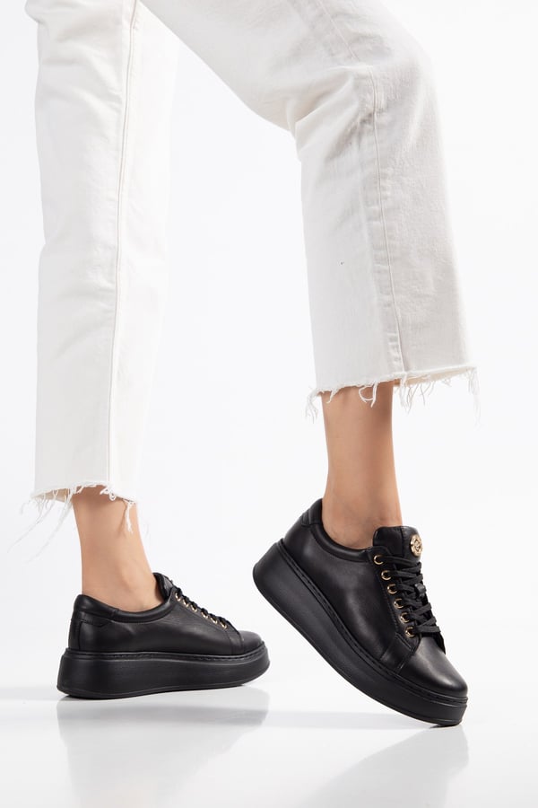 Paris Hakiki Deri Kadın Sneaker Comfort Yumuşak