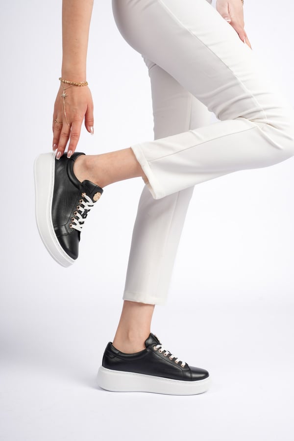 Paris Hakiki Deri Kadın Sneaker Comfort Yumuşak Günlük Spor Ayakkabı