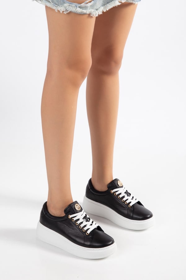 Paris Hakiki Deri Kadın Sneaker Comfort Yumuşak