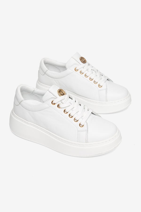 Paris Hakiki Deri Kadın Sneaker Comfort Yumuşak