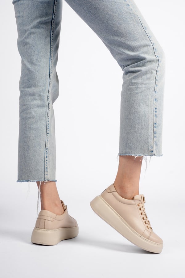 Paris Hakiki Deri Kadın Sneaker Comfort Yumuşak Günlük Spor Ayakkabı