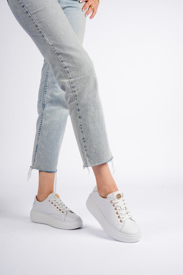 Paris Hakiki Deri Kadın Sneaker Comfort Yumuşak Günlük Spor Ayakkabı