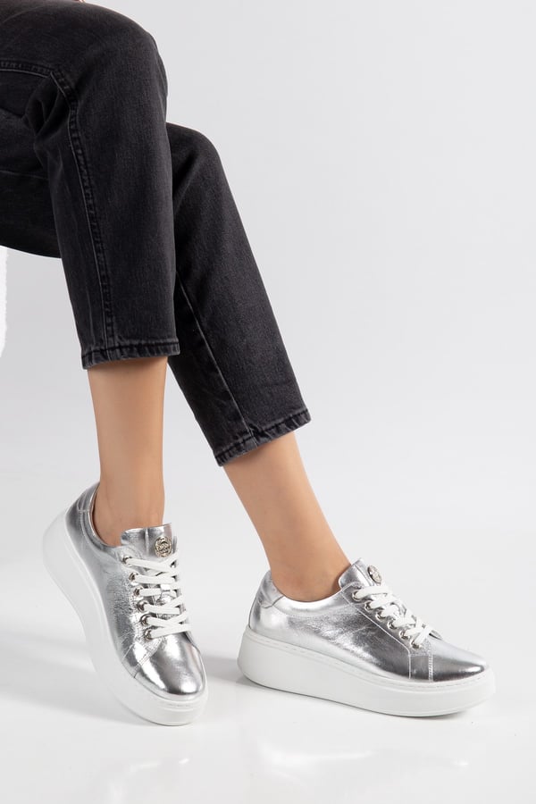 Paris Hakiki Deri Kadın Sneaker Comfort Yumuşak