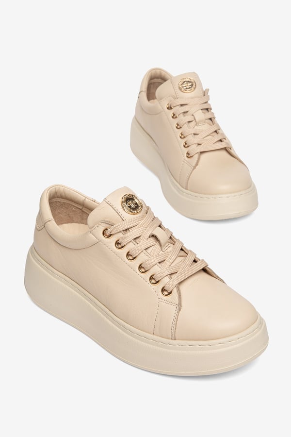 Paris Hakiki Deri Kadın Sneaker Comfort Yumuşak