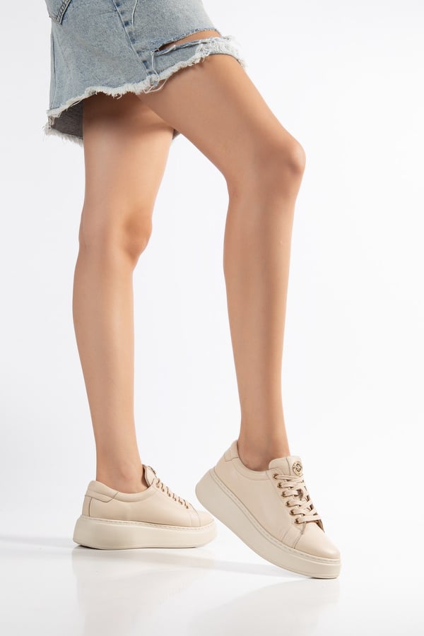 Paris Hakiki Deri Kadın Sneaker Comfort Yumuşak