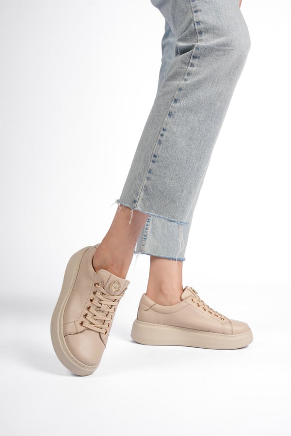 Paris Hakiki Deri Kadın Sneaker Comfort Yumuşak Günlük Spor Ayakkabı