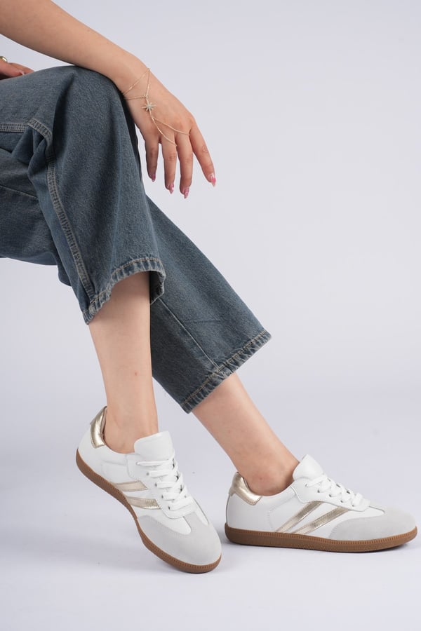 Sidney Kadın Sneaker Deri Süet İçi Deri Comfort Yumuşak Taban Günlük Ayakkabı