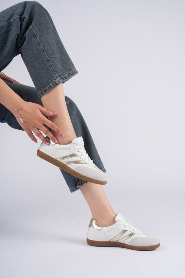 Sidney Kadın Sneaker Deri Süet İçi Deri Comfort Yumuşak Taban Günlük Ayakkabı