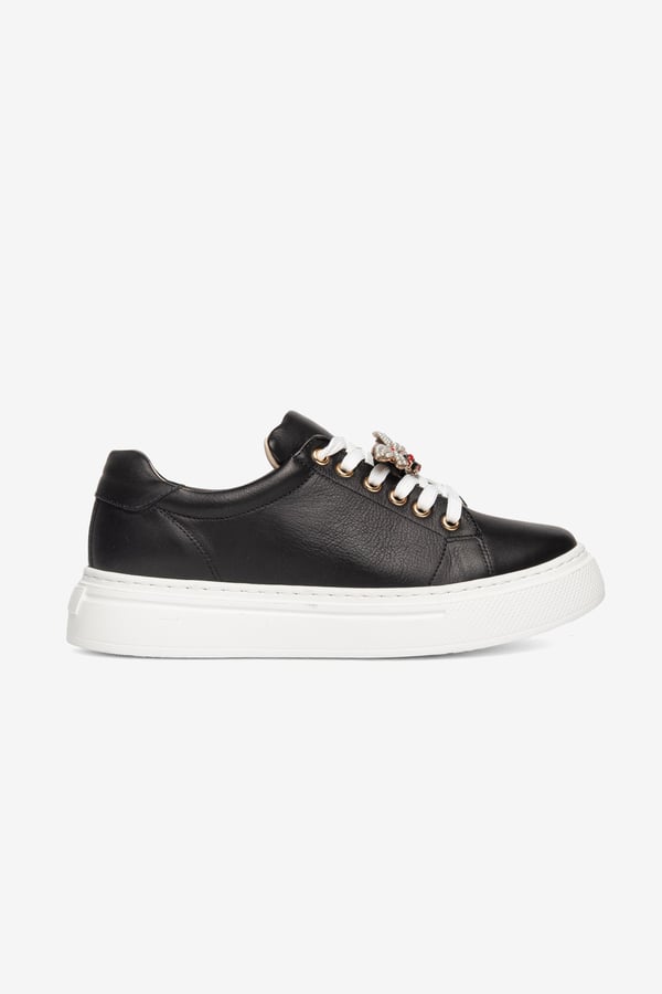 Valencia Kadın Sneaker Siyah Hakiki Deri Comfort Yumuşak Taban
