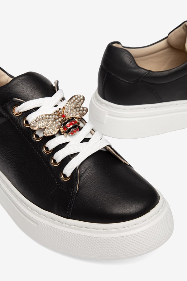 Valencia Kadın Sneaker Siyah Hakiki Deri Comfort Yumuşak Taban