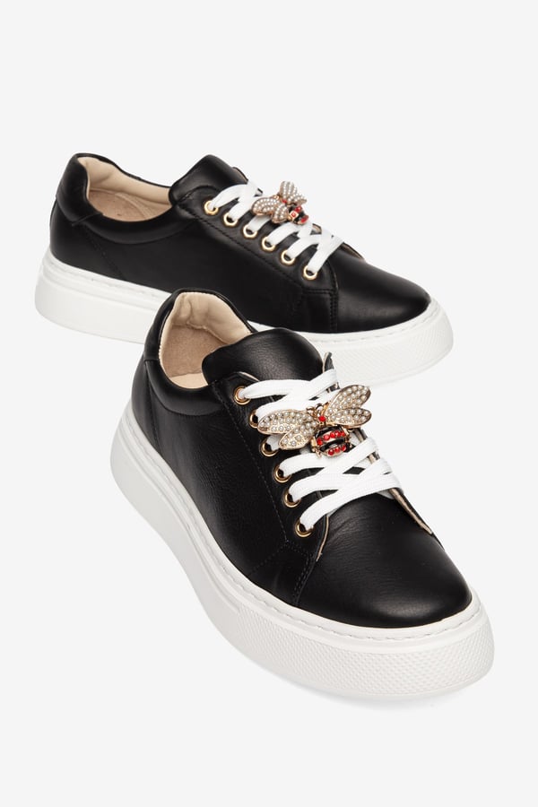Valencia Kadın Sneaker Siyah Hakiki Deri Comfort Yumuşak Taban