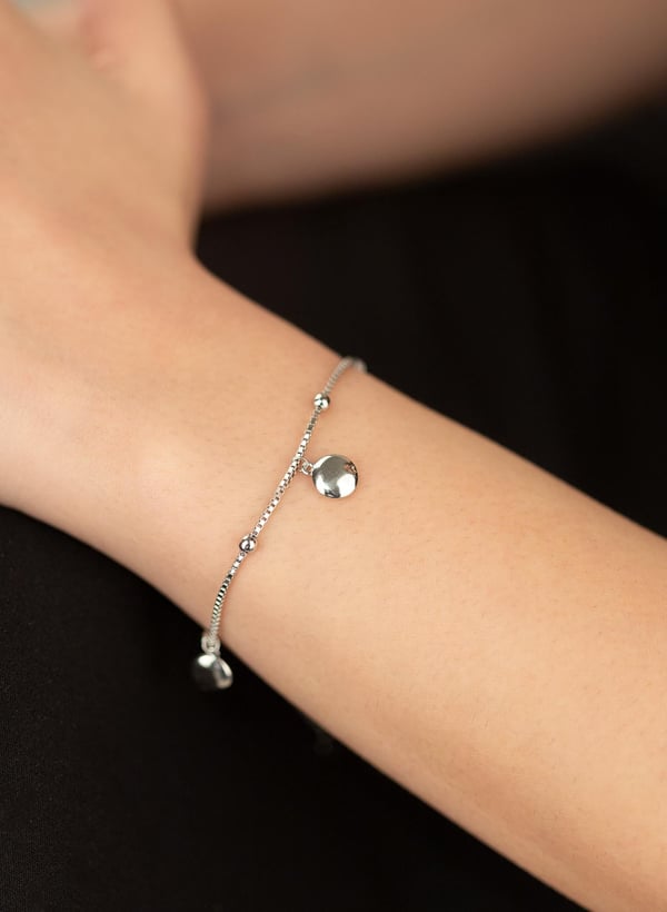 925 AYAR GÜMÜŞ box zincirli üç toplu charm bileklik
