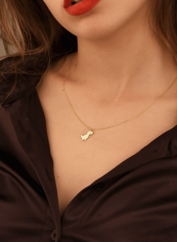 925 AYAR GÜMÜŞ DİNAZOR KOLYE