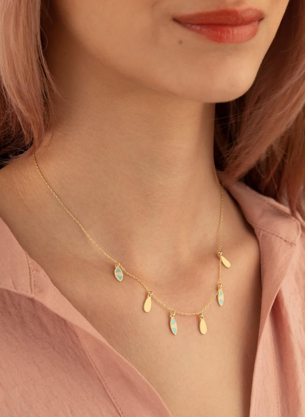 MİNELİ MEKİK PUL KOLYE