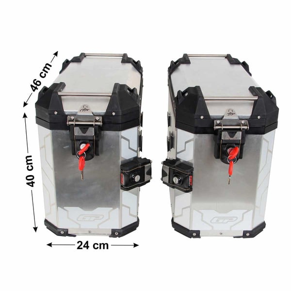 GP UNİVERSAL 40L x 2 ALÜMİNYUM YAN ÇANTA SETİ