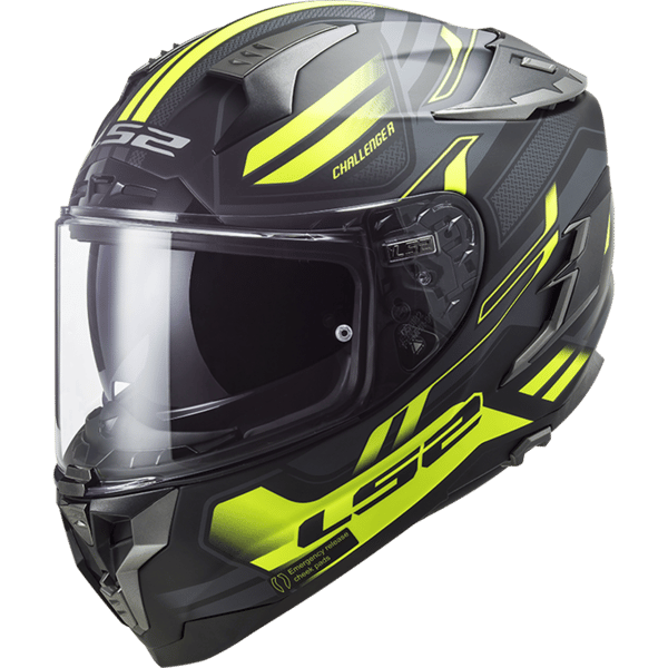 LS2 CHALLENGER SPİN MATT COBALT-YELLOW KASK