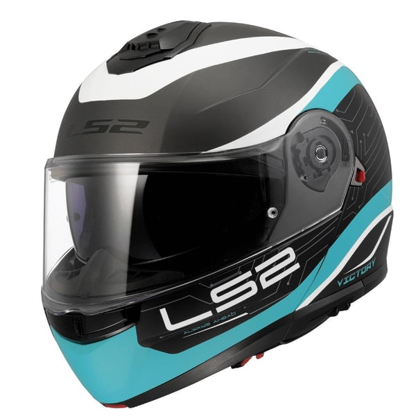 LS2 STROBE 2 VICTORY MAT GRİ-MAVİ-KUM KASK