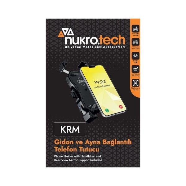 NUKROTECH KRM GİDON VE AYNA BAĞLANTILI APARATLI TELEFON TUTUCU