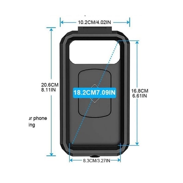 NUKROTECH M18-53 AYNA BAĞLANTILI SU GEÇİRMEZ TELEFON TUTUCU