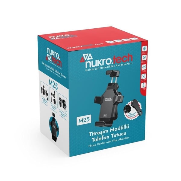 NUKROTECH M25 GİDON BAĞLANTILI TİTREŞİM MODÜLLÜ TELEFON TUTUCU