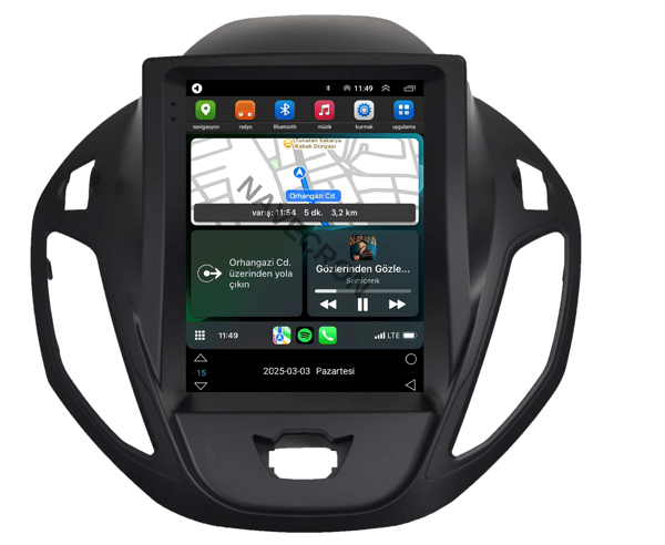 FORD COURIER UYUMLU 4/64 TESLA ANDROID MULTİMEDYA