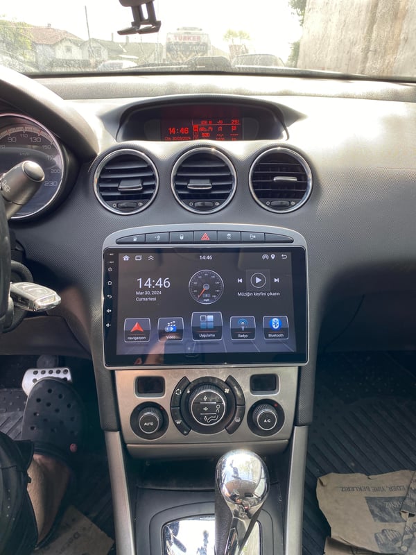 PEUGEOT 308 SİYAH NOVA UYUMLU ANDROID MULTİMEDYA (2008-13)